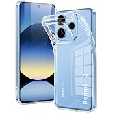 URUCHI Crystal Şeffaf Kılıf Redmi 12 i&ccedil;in, [Sararma &Ouml;nleyici] [Kamera Koruma] [Askeri Sınıf D&uuml;şme Testi] Şeffaf Şok Ge&ccedil;irmez 