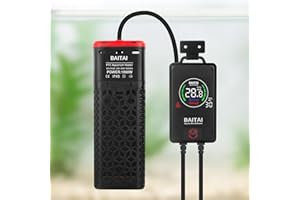 BAITAI 1000W Aquarium Heater, Industrial-Grade PTC Submersible Fish Tank Heater with LED Thermostat Controller, Dry-Run & Overheat Protection, Energy Saving Shatterproof Heater for 500–1000L Tanks