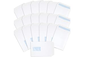 Postmaster C5 Window Envelopes 229 x 162 mm A5 90 GSM Self Seal White 500 Pack