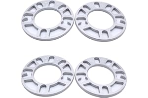SHLPDFM Lot de 4 entretoises de roue universels de 10 mm - En aluminium - 4 trous - 5 trous