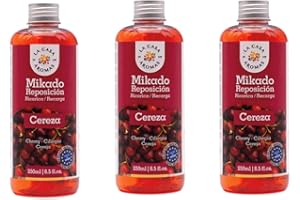 H HANSEL HOME Mikado Reposicion 250 Ml Sin Varillas (Cereza, 3 Pcs)