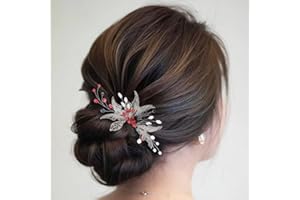 Edary Peigne à cheveux pour mariée - Papillon argenté - Perle noire - Peigne latéral de mariage - Accessoires de cheveux pour femme et fille