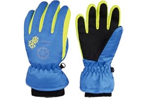 TRIWONDER Kids Ski Gloves Water-Resistant Windproof Warm Thermal, Fleece Lined Winter Snow Gloves for Snowboarding, Skiing, Sledding