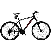 Bisan Leon Erkek Dağ Bisikleti 48Cm V 27.5 Jant 21 Vites Mat Siyah Kırmızı