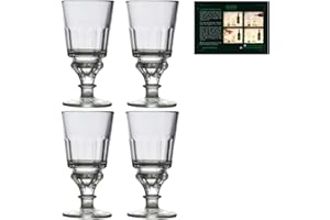 ALANDIA Verres à Absinthe | 4x Verres à Absinthe traditionnels avec réservoir | Instructions de dégustation incluses