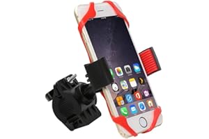 ANFTOP Soporte movil Bicicleta Silicona Universal montaña Manillar Bici Soporte Titular teléfono Celular con Rotación 360 Pare Smartphone Phone 5 6 5s 7 8 s8 Android GPS etc