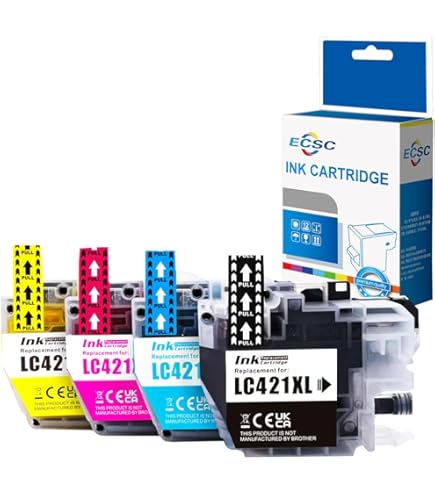 Starink LC421XL LC-421XLVAL Ink Cartridges, Value Pack, Compatible with Brother LC421 LC421XL Ink Cartridges for Brother DCP-J1050DW Cartridges MFC-J1010DW DCP-J1140DW Cartridges (Pack of 8