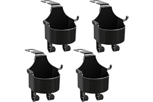 CAINCAY Multifunctional Hook for Car Seat Back, 4 Pcs 3 in 1 Car Hook & Backseat Cup Holder, Car Seat Headrest Cup Holder with Hooks Seat Cup Holder with Hooks for Car