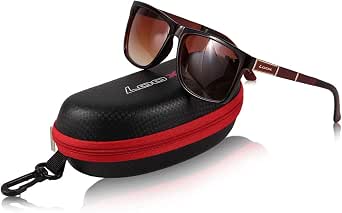Loox Occhiali da Sole | Avignon | Uomo | Donna | Montatura Marrone | Lenti  Quadrate e Sfumate | Hipster | Nerd | con Custodia : Amazon.it:  Abbigliamento