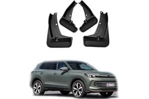 YLOXFW Car Mud Flaps Mudguard Fender for VW Tiguan R-Line 2017-2024 Front and Rear Mudflaps Splash Guards Heavy Duty Fender Flares 4-PC Auto Accessories,Send 1 Car Wash Towel,2023~2024