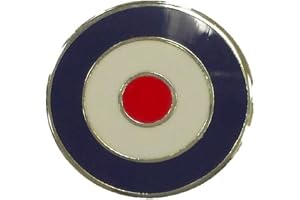 Plain Mod Target Cirkel Emalj Stift Bricka Röd/Blå/Vit 2 cm x 2 cm