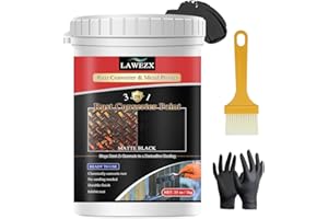 LAWEZX Rostumwandler mit Grundierung 1000ml, 3-in-1 Schwarz Rostschutzfarbe für Metall - Rost Entferner & Wandler und Langlebige Rostschutzbeschichtung, Rust Conversion Paint für Autos