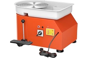 S SMAUTOP 350W Máquina de cerámica,eléctrica Cerámica Verde Herramienta de Lanzamiento de Arcilla Herramienta de formación de Arcilla Máquina de cerámica (empujando el Pedal)