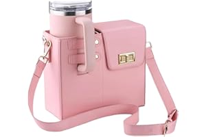 GSenhui Stanley Cup Holder and Carrier, Portable Crossbody Bag for Outdoor Travel with Shoulder Strap