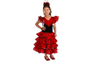 AMARU SANCHESU Vestido de niña para Danza Flamenco o sevillanas