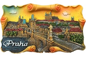 MUYU MAGNET 3D Charles Bridge Vltava Praha Prague République Tchèque Réfrigérateur Aimant Voyage Autocollant Souvenir
