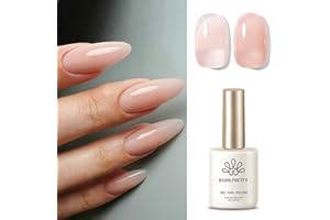 Born Pretty Vernis Semi Permanent Nude Laiteux, 15ml French Transparent Milky Vernis à Ongles Naturelle Nail Art Vernis Gel Gelée de Cristal Soak Off U V LED Manucure