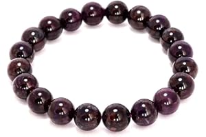Jaipur Gems Mart Naturel AAA sugilite Bracelet Extensible | 7-7,5? Longueur sugilite Bracelet Pierres précieuses | Bracelet Unisexe | 6 mm Perles Forme Ronde | Hommes Perles Bracelet