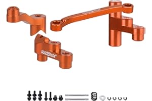 Hobbypark Aluminum Servo Saver Steering Bellcrank Spring Retainer Parts for Traxxas 1/18 LaTrax Teton Upgrades fit Desert Prerunner Rally SST (Orange)