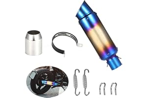 MULCORT 38-51mm Universal Motorcycle Exhaust Pipe Motorcycle Exhaust Muffler Pipe Pipe Tail Refit Exhaust Muffler Fit with Killer For Dirt Bike Street Bike Scooter ATV