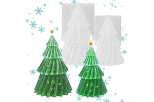 TAECHALINGO Moldes para Velas de árbol de Navidad,Moldes Velas Navidad,Molde Silicona Navidad 3d,Molde de Silicona para Velas de Navidad,Moldes de Silicona para Velas (B)