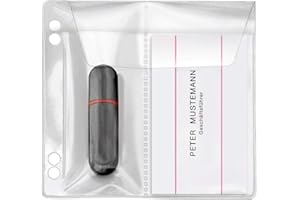 Veloflex 4377010 USB Mémoire Stick cas-Pochettes perforées-Polypropylène - 10 x 10 cm-Transparent-Lot de 5