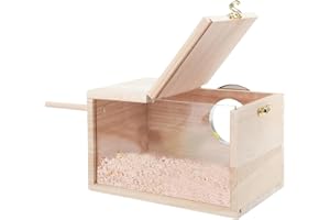 POUPANGKE Papageienzucht-Nistkasten, Wellensittich-Nistkasten, transparentes Design, Vogelhaus aus , Vogelhaus, Käfige, Vogelniststation, Haus für Lovebirds Kakadu Wellensittich