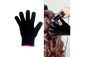 Luxiremi 2 Professionelle Hitzebeständige Handschuhe für Haarstyling Wärmeblockierung für Curling, Curling Wand und flaches Eisen geeignet für die rechte und linke Hand