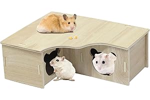 FYKZQWDS Hamster Hide, Hamster House, Multi Functional And Comfortable Multi Chamber Hamster Hide, Suitable For Various Small Rodents Such As Hamsters, Sandrats, Squirrels