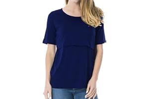 Smallshow Nursing Tops Women’s Maternity Short Sleeve Shirts Maternity Breastfeeding Clothes
