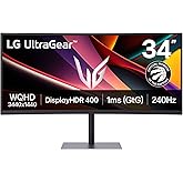 LG Ultragear G6 34 in&ccedil; WQHD UltraWide 3440x1440 240Hz Oyun Ekranı 34G630A S&uuml;r&uuml;kleyici PC Oyun 1ms GtG, HDR400, DCI-P3% 95, US