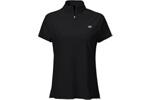 MoFiz T-Shirt de Surf à Manches Courtes pour Femme avec éclair 1/4 Protection Solaire Rash Guard UV Shirt Séchage Rapide