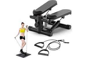 INVERSE SPORTS Mini Steppers for Exercise Workout Machine | Home Cardio Mini Stepper Machine | Step Machine Exerciser for Home Fitness (Black)