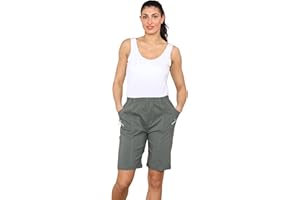 Faozo® Women's Cherry Berry Shorts - Ladies Plain Stretch Fit Pull On Elasticated Waist Summer Short Pants Plus Size UK 10-24