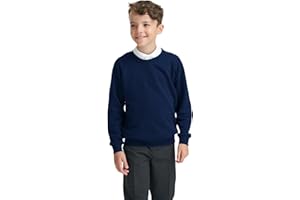 LISTERS SCHOOLWEAR Boys Girls Unisex School Crew Neck Jumper Round Neck Fleece Sweatshirt Uniform Ages 3-16 Years
