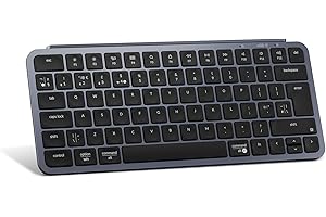 Keychron B1 Pro Wireless Keyboard - Ultra-Slim ZMK Design, Tri-Mode (2.4G/Bluetooth/USB-C), Quiet Tactile, 75% Layout for Mac/Windows/Linux (UK Layout) NOT Support NKRO & 6KRO - Space Grey