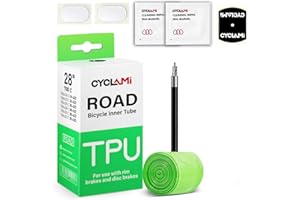 CYCLAMI 30g Cámara Bicicleta Carretera, TPU neumático de Bicicleta de Carretera 28'',Compatible con 700x18/23/25/28/30/32C, válvula Presta (Incluye Kit de reparación de Parches)