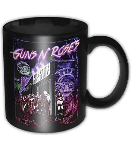 Pyramid International Tazza Guns N' Roses Logo Proiettile - 325 Ml, Ceramica Nera, Ufficiale - 5