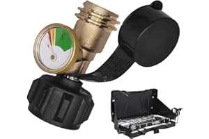 Yulokdwi Jauge de Niveau de Bouteille de Gaz pour Camping-Car, Indicateur De Pression De Propane À Code Couleur, Détecteur de Fuite avec Manomètre pour Barbecue, Terrasse, Camping, Chauffage et