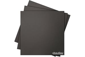 BuildTak BT45X45-3PK Druckoberfläche für 3D-Modelldruck, quadratisch, 11,4 x 11,4 cm, Schwarz, 3 Stück