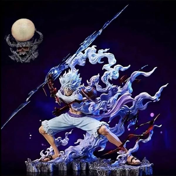 NALORA Luffy Gear 5 Figure Anime Nika Lightning-Gear 5 Nika Luffy Action Figure 20CM/7.87Inch