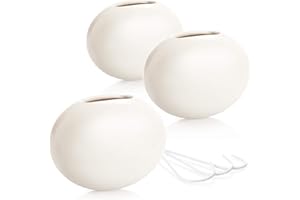 COM-FOUR® 3x ceramic air humidifier - radiator evaporator for humidifying the room air - heating evaporator in oval shape, white (03 pieces - oval)