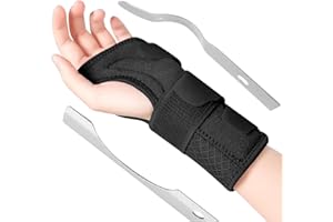 MILAIUN Handgelenkstütze mit Metallschiene-Stabilisator-Verstellbare Tag-Nacht-Handgelenkbandage für Männer Frauen-Handgelenk Bandagen für Tendinitis Arthritis(S/M, Rechte Hand)