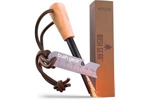 BUSH GEAR Feuerstahl Outdoor, 10 mm, Bis zu 17000 Zündungen - XXL Feuerstarter Set - 8, 10 oder 12 mm Dicke - Feuerstein für Survival, Camping und Bushcraft Abenteuer