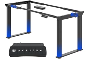 ‎FLEXISPOT FLEXISPOT Höhenverstellbarer Schreibtisch elektrisch mit 4-Fuß-Gestell & Dualmotor – Premium Standing Desk/Workstation mit Sitz-Steh-Erinnerung, 150 kg Tragkraft, kompatibel 120–200×70–90 cm
