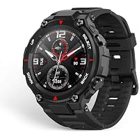 Huami Amazfit T-Rex Smart Watch with 20 Days Battery Life, AMOLED Display, Built-in GPS, 12 Military Certifications, Water Resistance, 14 Sports Modes (Rock Black)