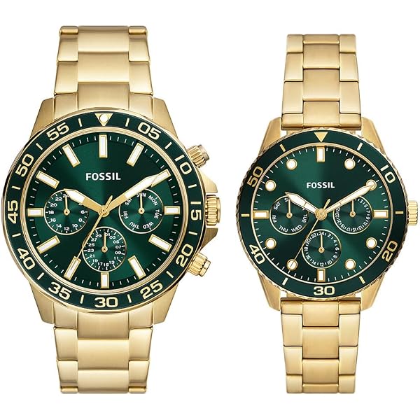 FOSSIL Fenmore Multifunction Gold-Tone Stainless Steel Watch Set BQ2899SET Fossil Fenmore Couple Multifunction Gold-Tone Stainless  main image 4