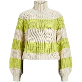 JJXX JJXX JXKELVY CHUNKY STRIPE HIGH NECK KNIT SN Triko Kadın