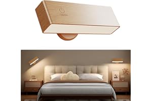 LONGYIFA Magnetic Rechargeable Wall Light Indoor, Battery Operated Wall Lights Indoor Wall Mounted Lamp Night Light Portable Removable with Magnetic 360 Rotation, Dimmable Wireless Wall Sconce for Picture