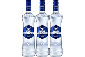 ‎GORBATSCHOW Wodka Gorbatschow (3x0,7l) Set 37,5% vol - Premium Vodka - Eiskalt, glasklar und absolut rein, milder Geschmack, als Cocktail, Longdrink oder Shot genießen